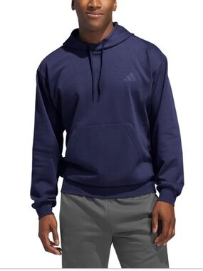 adidas Men's Navy Blue Pullover Hoodie